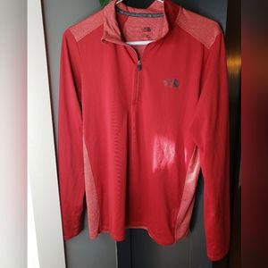 The North Face quarter zip red flashdry running pullover men's size small